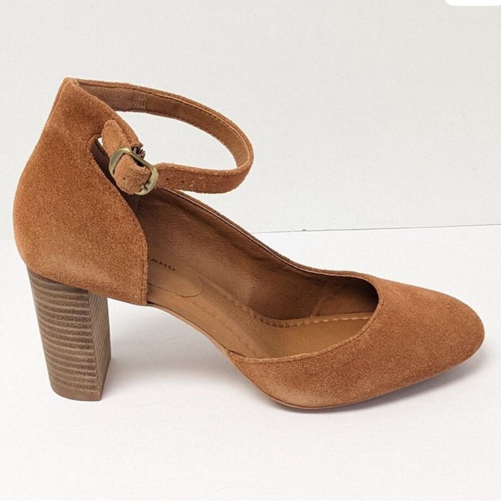 Lucky Brand Tan Suede Heeled Shoes Lucky Brand Kalicia Pump
 size 7.5 woman’s